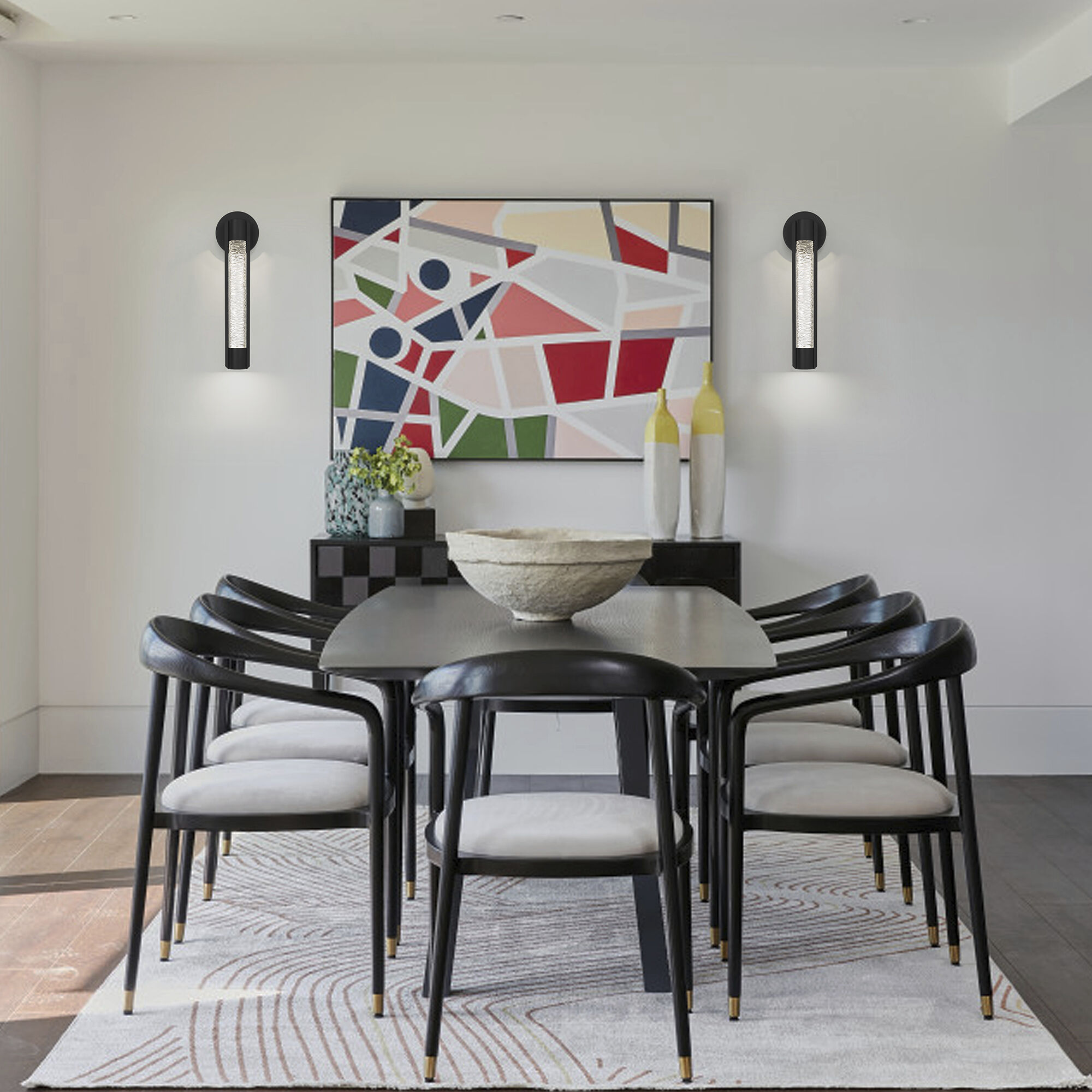 Tig LED 18 inch Sand Black Outdoor Wall Sconce